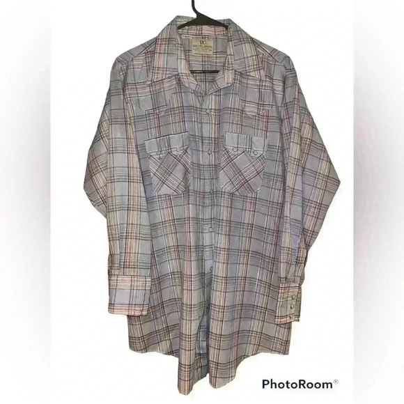 Vintage Dee Cee Brand Western Wear Plaid Pearl Snap Button Down - Picture 1 of 5